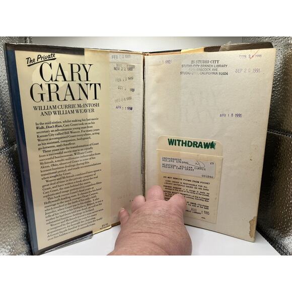 The Private Cary Grant by William Currie McIntoch &, William Weaver Hardback! - Picture 3 of 16